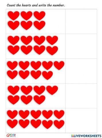 Counting numbers 6 to 10