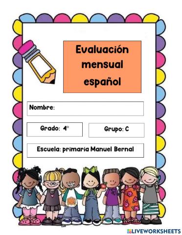Examen mensual español