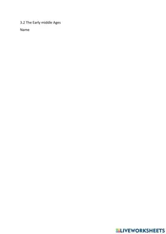 3.2 The Early Middle Ages