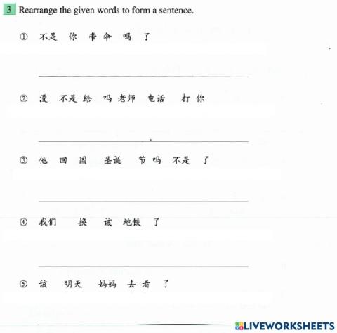 生存交际3.l3 练习册（P39,40,41）