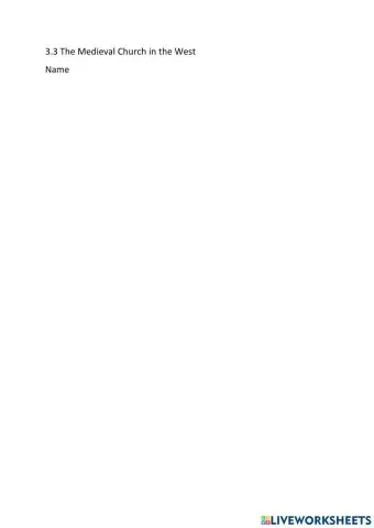 3.3 The Medieval Church in the West