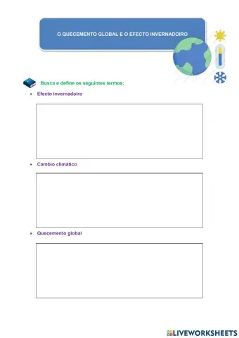 Quecemento global e efecto invernadoiro