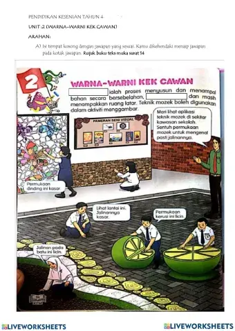 Warna-Warni Kek Cawan (Teknik Mozek)