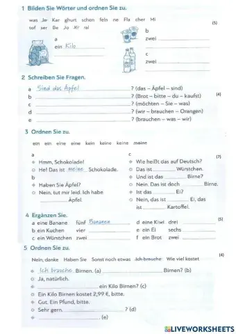 Schritte international neu 1. Test Lektion 3