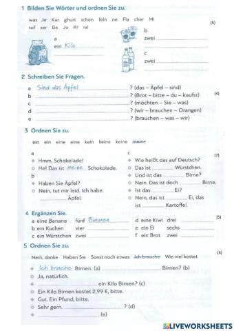 Schritte international neu 1. Test Lektion 3