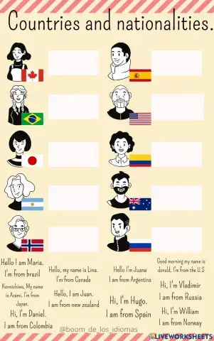 Countries and nationalities