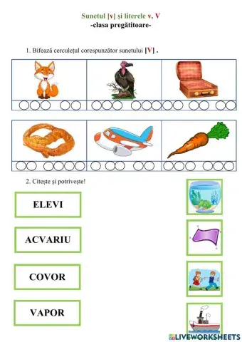 Sunetul V și literele v, V