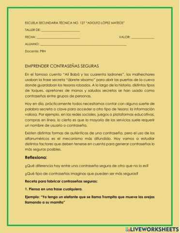 Contraseñas seguras