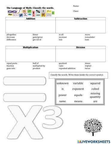 Language of Math: Classify