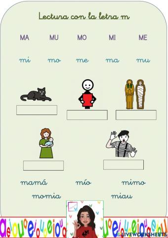 Lectura palabras con M