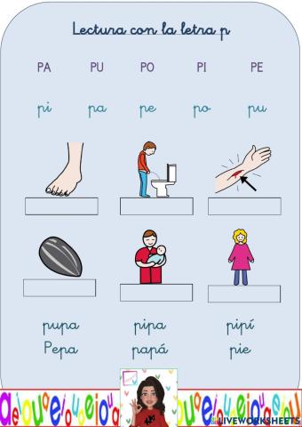 Lectura palabras con P