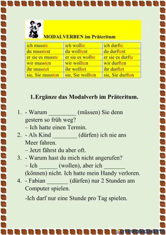Modalverben im Präteritum