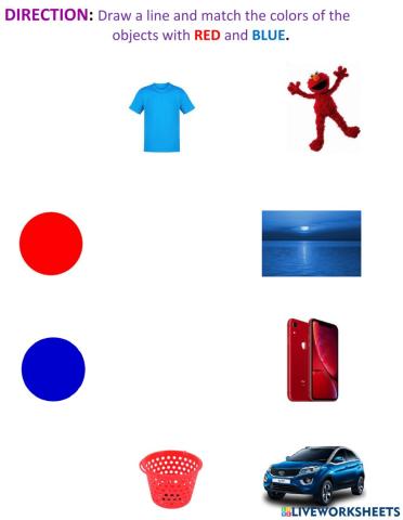 Color red and blue