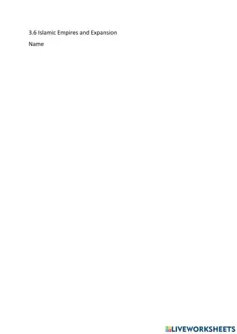 3.6 Islamic Empires and Expansion