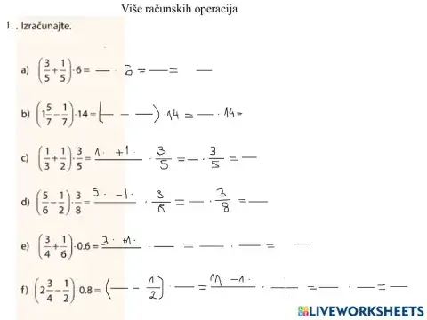 Više računskih operacija