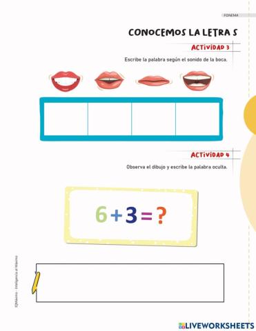 Actividad 3 y 4 letra S