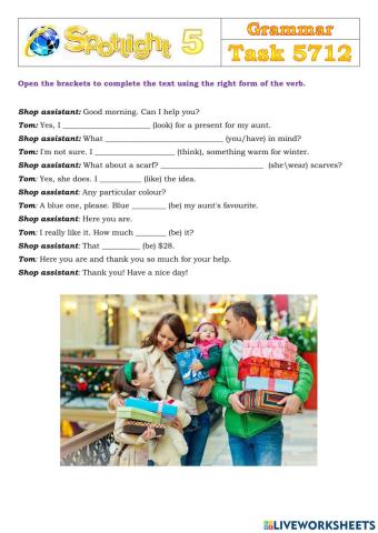 Spotlight 5 Task 5712