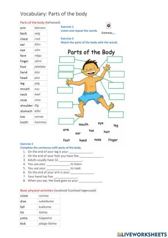 Gateway A2 Unit 4 Body Building