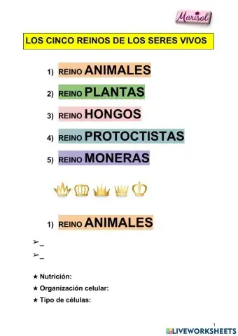 Seres vivos: los cinco reinos