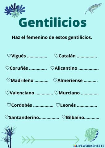 Gentilicios (por María Maximov)