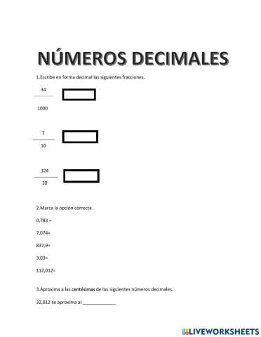 Números decimales