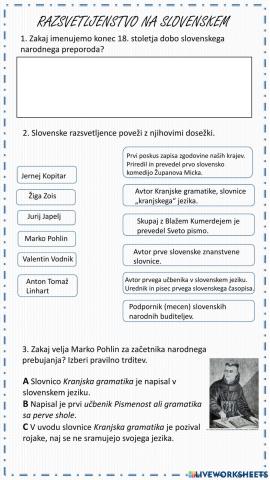Razsvetljenstvo na Slovenskem