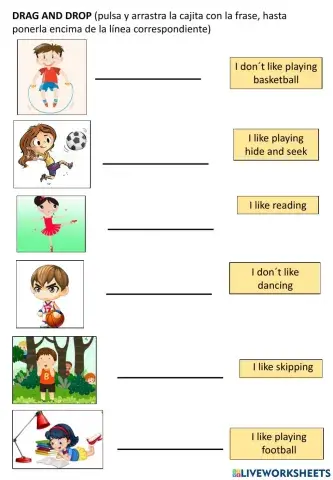 2º I like, I don-t like