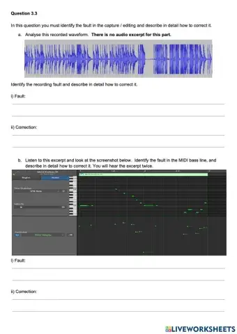 Higher Music Technology Question 15 (Q3)