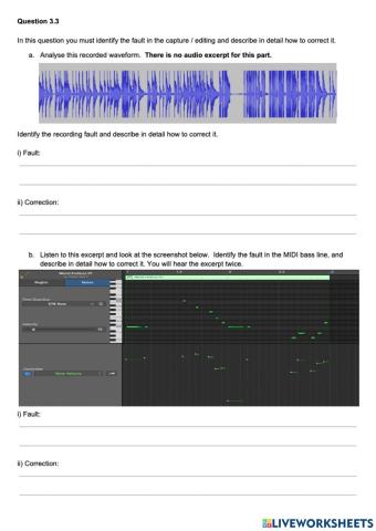 Higher Music Technology Question 15 (Q3)