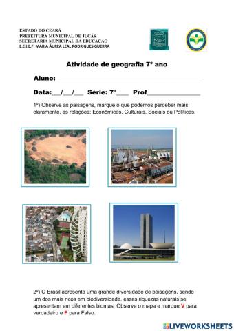 Espaço geográfico brasileiro