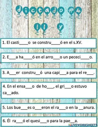 Dictado -2 uso de y-ll