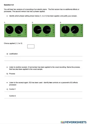 Higher Music Technology Question 20 (Q4)