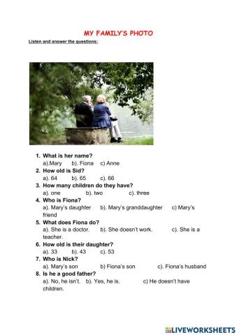 Face to face Unit 3 - My family