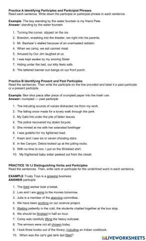 Present and Past Participles