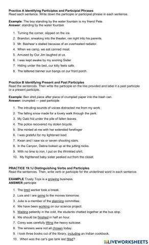 Present and Past Participles