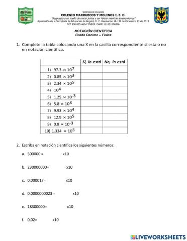 Notación Cientifica