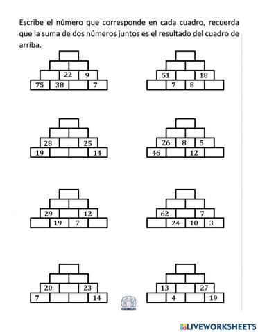 Pirámides numéricas 2
