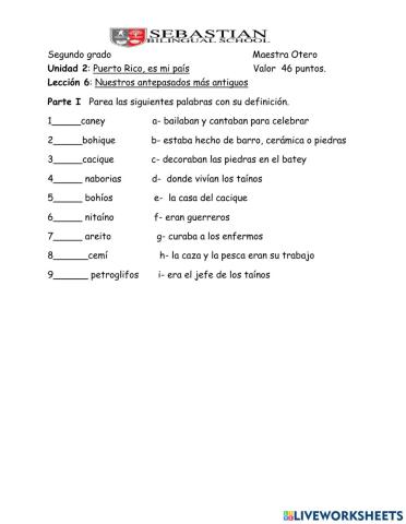 Prueba de Sociales Lección 6 