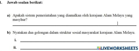 Sistem pemerintahan masyarakat kerajaan alam melayu