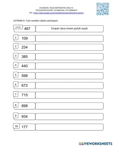 Matematik Tahun 2 - Nilai Nombor