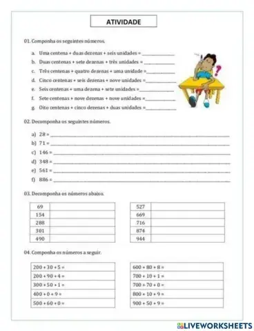 Composição e decomposição de números