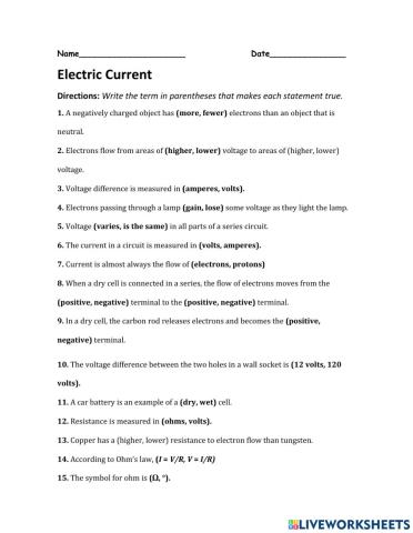Electric Current