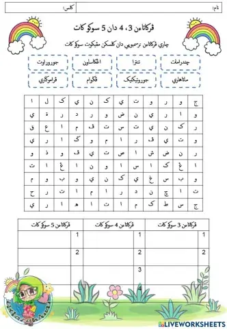 Perkataan 3,4,5 suku kata