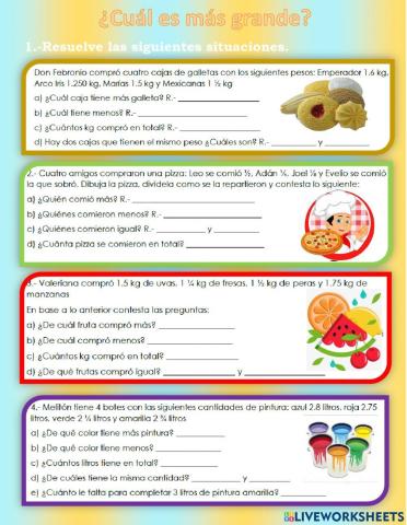 ¿Cuál es mas grande?