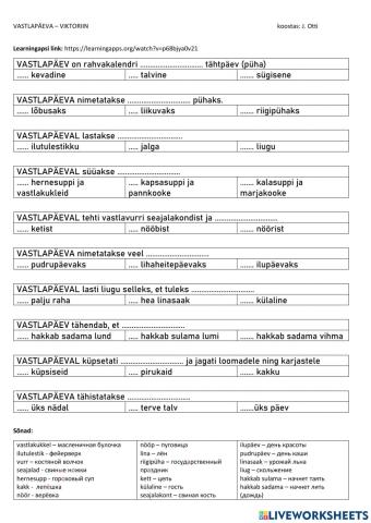 Vastlapäeva viktoriin