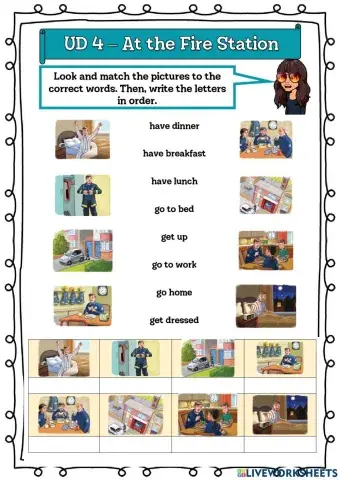 4º UD 4 - At the Fire Station 1ª Ficha
