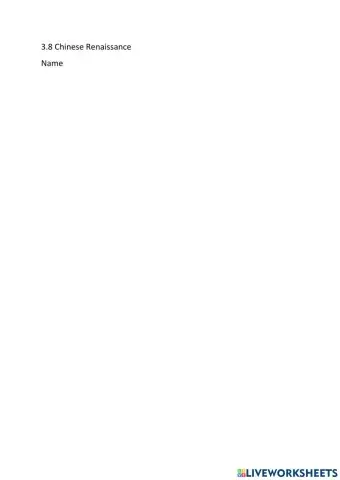 3.8 Chinese Renaissance