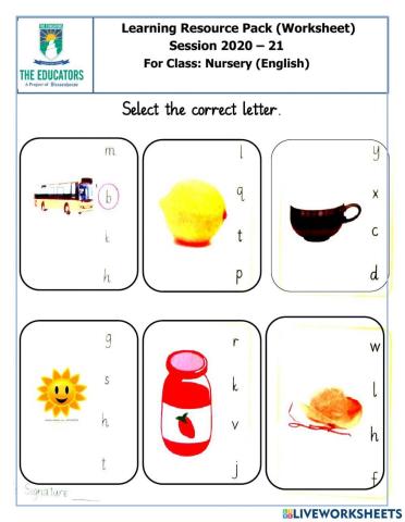 Select the correct letters.