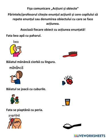 Acțiuni și obiecte