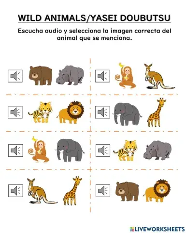 Wild animals in japanese